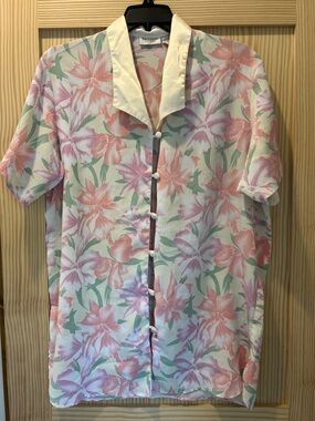 Vintage Victoria's Secret Gold Label Pink Floral Sleep Shirt